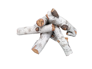 6pcs SEFIRE Used for Indoor <strong>Gas</strong> <strong>Fireplace</strong> White Birch Wood <strong>Logs</strong> with 1100C Heat Resistance Eco-Friendly &amp; Modern Design - Product Image 5