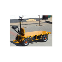 Camion mobile de plat plat manipulant le chariot électrique d'outils de logistique pour l'entrepôt de serre transportant le chariot de transport