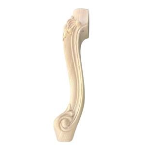 Gambe per Mobili in <span class=keywords><strong>Legno</strong></span> Massello Intagliato, Stile Europeo Vintage Floreale, Gambe per Armadi e Divani in <span class=keywords><strong>Legno</strong></span> <span class=keywords><strong>Grezzo</strong></span> Non Finito, <span class=keywords><strong>Piedi</strong></span> di Ricambio per Tavoli - Product Image 2