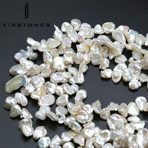 Perlas de Agua Dulce Naturales Sueltas Irregulares en Forma de Pétalos Blancos AA de Firstones Jewelry - Product Image 1
