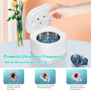 Mini Nettoyeur à Ultrasons pour Usage Domestique, Réservoir en Acier Inoxydable 304, <span class=keywords><strong>Appareil</strong></span> de <span class=keywords><strong>Nettoyage</strong></span> pour <span class=keywords><strong>Lunettes</strong></span>, Bagues, Colliers, Prothèses Dentaires et Retainers - Product Image 4