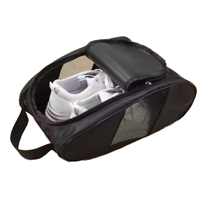 Sac de rangement promotionnel pour chaussures de sport, de football, de gym, en maille respirante, en nylon, avec fermeture éclair, portable, anti-poussière, pour chaussures de golf - Product Image 4