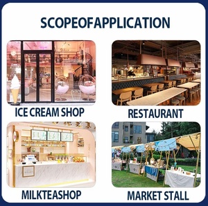 Machine à glace dure et gelato de comptoir, 10 programmes, pour la préparation de coupes d'açaï commerciales - Product Image 5