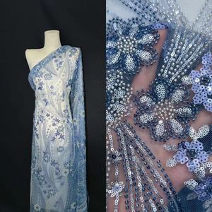 Sequin <strong>Fabric</strong> Bead Embroidery Sequin Embroidery <strong>Heavy</strong> Industry Wedding Gown Evening Gown <strong>Lace</strong> Bottom Embroidery <strong>Fabric</strong> - Product Image 5