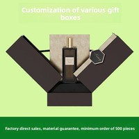 Coffret cadeau de luxe pour cosmétiques et parfums à double porte, avec couvercle et tiroir, en carton gaufré 1200 g/m²