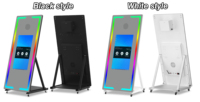 Cabina de Fotos con Espejo Mágico de Alta Calidad 2025 para Bodas, Marco LED, Pantalla Táctil, Cabina de Fotos Comercial