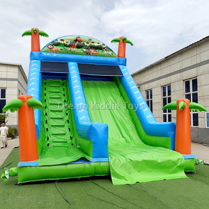 Château gonflable <span class=keywords><strong>dinosaure</strong></span> unisexe en PVC commercial avec toboggan et piscine, aire de jeux extérieure, jouet rebondissant pour enfants - Product Image 4