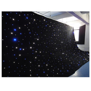 خلفية ليد 10 قدم × 10 قدم خلفية لسماء المسرح ستارة نجمة زرقاء وبيضاء لحفلات الزفاف الفرقة الحدث المعرض المسرحي - Product Image 1