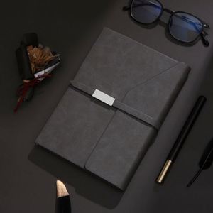 Promotional A5 Elegant Faux Leather Tri-Fold <b>Notebook</b> <b>Set</b> High-End Business Journal with Custom Logo Printing Available - Product Image 3