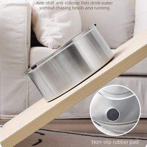 Vente en gros bol flottant <span class=keywords><strong>anti</strong></span>-<span class=keywords><strong>goutte</strong></span> en acier inoxydable pour chien et chat avec filtre - Product Image 3