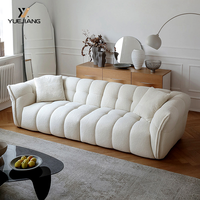 Sofá Reclinable de Tres Plazas Lily Petal, Tela Chenille, Estilo Minimalista para Salas de Estar Pequeñas, Personalizable para Minoristas Globales