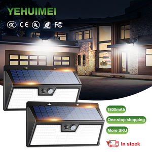 Lampu keamanan tenaga surya LED 318, lampu kerja malam dinding lampu jalan tahan air Sensor gerakan <span class=keywords><strong>3</strong></span> mode untuk taman - Product Image 1