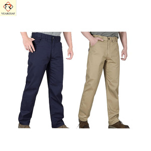 FR 의류 CAT2 아크 플래시 안전 난연 편안한 맞춤 탄성 허리 우레아 버튼 물/얼룩 방지 작업 바지 불꽃 - Product Image 6