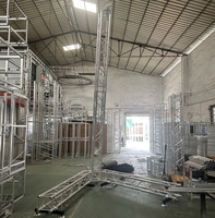 Sistema de torre de elevación para altavoces Line Array de aluminio certificado por TUV de 290*290 mm, torre de armazón de aleación para altavoces