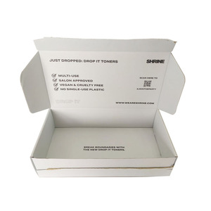 Caja de embalaje personalizada <span class=keywords><strong>2022</strong></span> logotipo personalizado blanco pequeñ<span class=keywords><strong>a</strong></span> cremallera lateral cuidado de la piel embalaje cajas de envío para el envío Personalización de soporte - Product Image 2