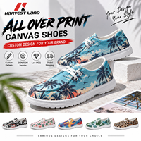 Baskets en toile à imprimé intégral, motif artistique personnalisé, chaussures décontractées basses personnalisées, OEM ODM, chaussures à marque privée
