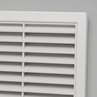 Grille d'aération carrée en ABS blanc durable, à persiennes, pour montage mural, pour salle de bain, cuisine, ventilation HVAC