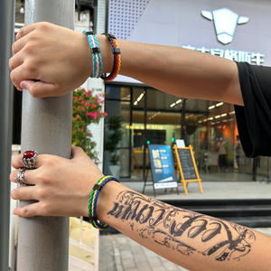 Bracelet en cuir tressé tendance 2026 aux couleurs du drapeau des États-Unis, du Canada et du Mexique pour hommes et femmes, fans d'Argentine - Product Image 4