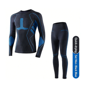 Ensemble de <span class=keywords><strong>sous</strong></span>-vêtements thermiques respirants d'hiver sans couture, à séchage rapide, compression de fitness, manches longues - Product Image 5