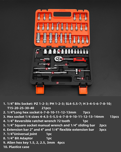 46pcs 1/4-Inch High Quality Socket <strong>Set</strong> Car Repair Tool Ratchet <strong>Keys</strong> Chrome Vanadium <strong>Torque</strong> Wrench Combination Spanner Bit - Product Image 3