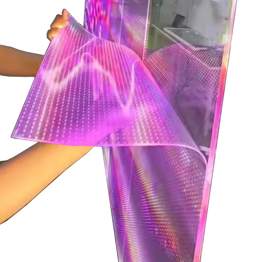 Customizable Flexible Transparent LED Film Display Screen for Retail Store Subway Full HD 1920x1080 Spliced Screen 1 Year