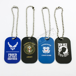 Commercio all'ingrosso su ordinazione del metallo bianco in acciaio inox stampato di colore della collana di catene us army militare <span class=keywords><strong>piastrine</strong></span> - Product Image 5