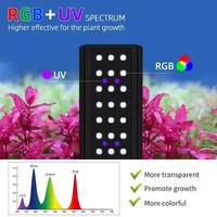 Lampe d'aquarium WEEK AQUA M Series Pro RGB+UV LED, spectre complet, contrôle par application Bluetooth avec support pour plantes aquatiques d'eau douce