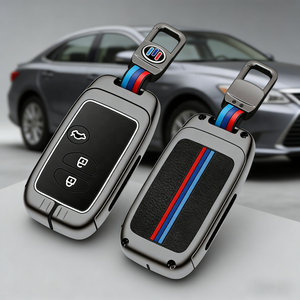 Vente en gros d'usine, personnalisation, étui pour clé de voiture en alliage de zinc, anti-rayures, anti-chute, pour clé de voiture Toyota à 2/3/4 boutons - Product Image 1