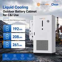 Système de stockage d'énergie solaire commercial Deye 80kW 125kW avec onduleur hybride intégré dans un coffret extérieur et batterie au lithium de 261kWh