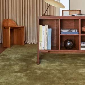 Alfombra Decorativa Minimalista Contemporánea para Sala de Estar y Dormitorio, Mezcla de Lana de Alta y Baja Densidad, Tejida a Mano, Moderna y Texturizada para el Hogar, Color Bronceado - Product Image 5
