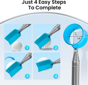 कारखाने के नए डिजाइन टिकाऊ स्टेनलेस स्टील प्लास्टिक पिकर उपकरण गोल्फ बॉल उठा - Product Image 2