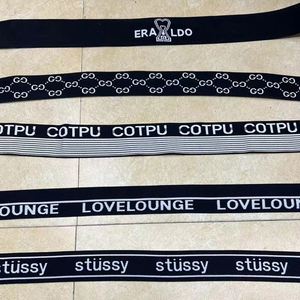 Custom Jacquard Striped Nylon Sports Bra Band High Tenacity Elastic 10-50mm Width Underwear <b>Webbing</b> Herringbone Waistband - Product Image 5