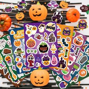 Halloween Series of Custom Decorative Stickers Pumpkin Elves 3D Stickers Self-adhesive <strong>Spooky</strong> Glow-in-the-dark Stickers - Product Image 5
