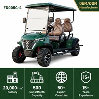 Carrito de Golf Eléctrico de 4 Asientos, Suspensión MacPherson, Freno Hidráulico de Doble Circuito, Motor AC, Color Personalizado, OEM/ODM
