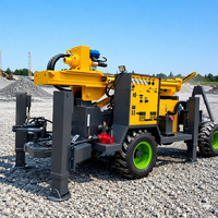 Foreuse hydraulique mobile sur roues pour puits d'eau, machine de forage de puits pour l'approvisionnement en eau domestique et agricole