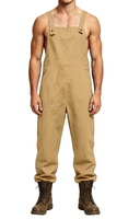 Combinaison de travail en denim extensible pour homme, en coton et polyester, personnalisée (Rouge L)