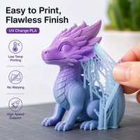 Filament PLA à changement de couleur UV 1,75 mm, variation de lumière, matériau d'impression 3D, précision +/- 0,02 mm, impression 220°C/190°C pour imprimantes