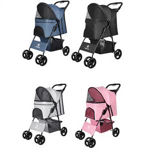 <span class=keywords><strong>Poussette</strong></span> <span class=keywords><strong>de</strong></span> voyage pliable <span class=keywords><strong>de</strong></span> luxe à 3 roues pour chat et chien, chariot <span class=keywords><strong>de</strong></span> transport portable pour animaux <span class=keywords><strong>de</strong></span> compagnie - Product Image 6