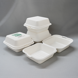 Boîte à clapet personnalisée en bagasse de canne à sucre, vaisselle jetable biodégradable pour plats à emporter, boîte à <span class=keywords><strong>burger</strong></span> pour restauration rapide, tailles McDonald's - Product Image 3