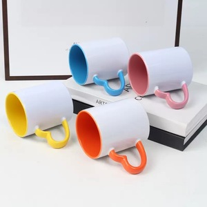 Bán buôn 11 oz thăng hoa trống tráng <span class=keywords><strong>Mug</strong></span> gốm với màu sắc xử lý trong hình trái tim/tùy biến được chấp nhận - Product Image 2