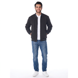 Custom Chenille Embroidery 100% Cotton Stand Knitted Sleeve <b>Baseball</b> Letterman Varsity <b>Jackets</b> <b>Men</b> Winter Street Style Front - Product Image 1
