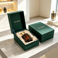 Boîte d'emballage de parfum en papier rigide de luxe personnalisée avec logo, fermeture magnétique, insert en satin pour marque de soins de la peau