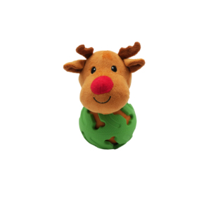Hot Sale Großhandel Hohlball Gummi Hundes pielzeug Weihnachten Hirsch Schneemann Tier Kauen Plüsch Hundes pielzeug - Product Image 6