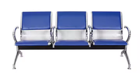 Eusokon EU-813 Chaise d'attente de haute qualité pour hôpital médical de luxe à 3 places avec matelas en PU certifié SGS Garantie 1 an