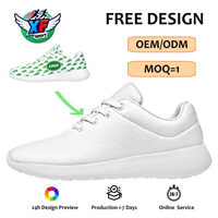 Chaussures de course personnalisées d'usine, motif blanc Marshmallow, respirantes, chaussures de golf, logo imprimé sur mesure, chaussures de marche décontractées