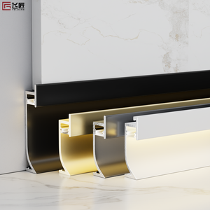 Factory Direct Modern Hotel LED Baseboard Aluminum Durable Waterproof Embedded Skirting Metal Decorative Strip