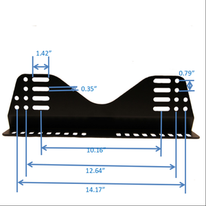 Support de siège de course universel Trous réglables Supports de montage latéraux de haute qualité pour les sièges coulissants de course seau - Product Image 2