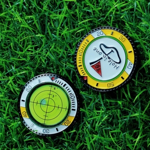 Marqueur de niveau à bulle rond avec logo personnalisé de haute précision pour matériau métallique de <span class=keywords><strong>golf</strong></span> avec logo personnalisé à l'arrière - Product Image 4
