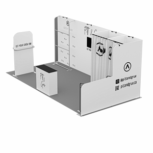 Soporte de Fondo Portátil Modular Ligero y Desplegable con Pancarta de Tela para Stand de Exhibición Móvil, Conferencias y Exposiciones - Product Image 3