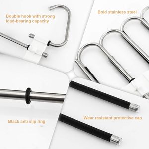 Multiple Pant <strong>Hangers</strong> Magic Pants <strong>Hangers</strong> Organizer Multifunctional Magic Foldable Clothes <strong>Hanger</strong> for Pants - Product Image 6